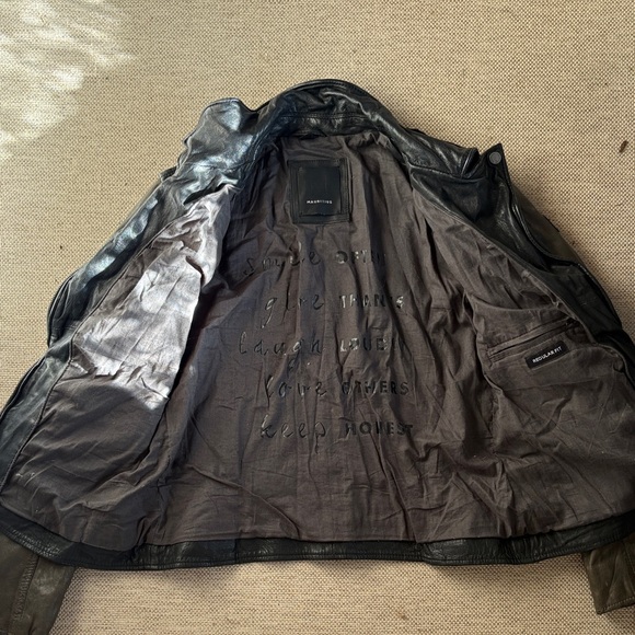 Mauritius Two-Tone Leather Motorcycle Jacket - Picture 4 of 8